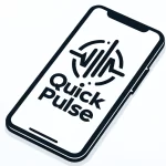 DALL·E 2024-05-24 11.10.30 - Create a logo for QuickPulse, a notification app, on a white background. The design should be simple and minimalistic, incorporating elements like a p